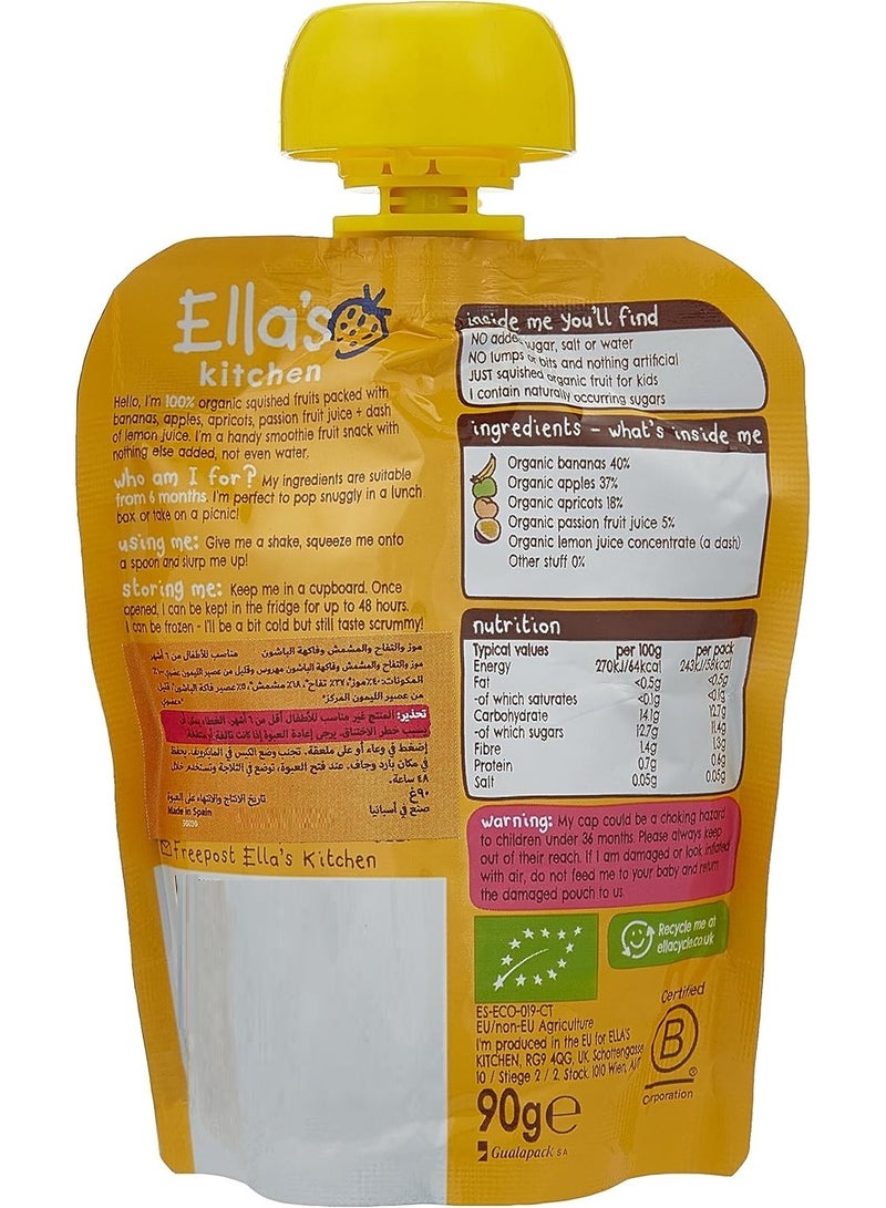 Ella’s kitchen Organic The Yellow One Squished Smoothie Fruits 6+ Months 5X90G - Image 3